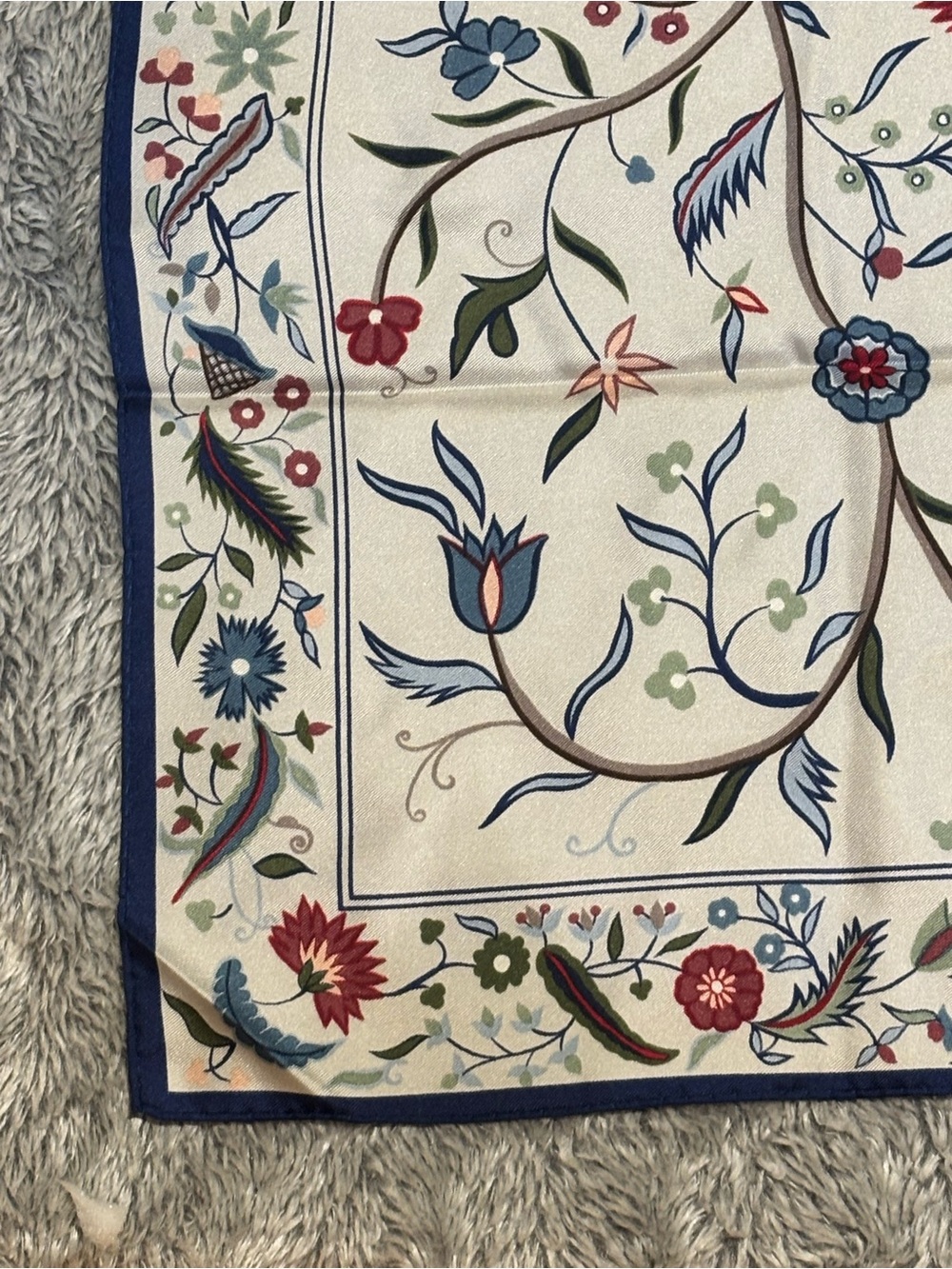 Floral Silk Scarf from Art Institute of Chicago 31” Multi Colored Flowers - Picture 7 of 16